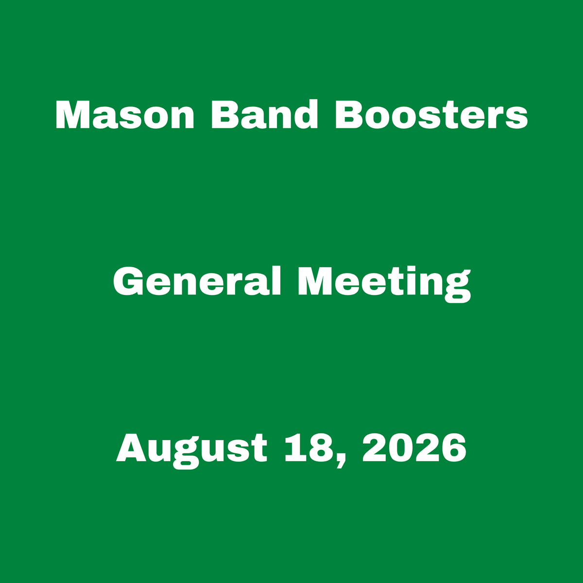 August Booster Meeting